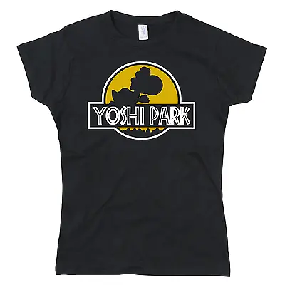 Buy Yoshi Park Jurassic World Dinosaur Parody Ladies T-Shirt (Yellow Logo) • 12.95£