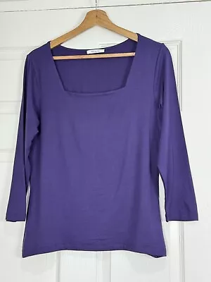 Buy Artigiano Women’s Square Neck Purple Casual Blouse UK 16 EU 44 • 28£