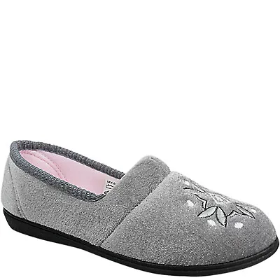 Buy Womens Ladies Hard Sole Indoor Outdoor Slippers Shoes Size Moccasin Comfort New • 12.90£