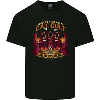 Buy Cat Cult Evil Feline Devil Worship Satanic Mens Cotton T-Shirt Tee Top • 8.75£