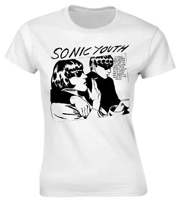 Buy Sonic Youth Goo Album Cover White Womens Fitted T-Shirt OFFICIAL • 17.99£