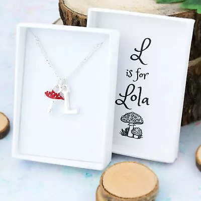 Buy Toadstool Necklace, Personalised Gift, Mushroom Jewellery, Fairy Tale Pendant • 11.49£