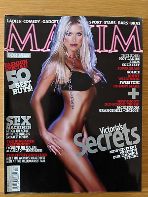 Buy MAXIM Magazine March 2003 Issue 95 Victoria Silvstedt • 4.99£