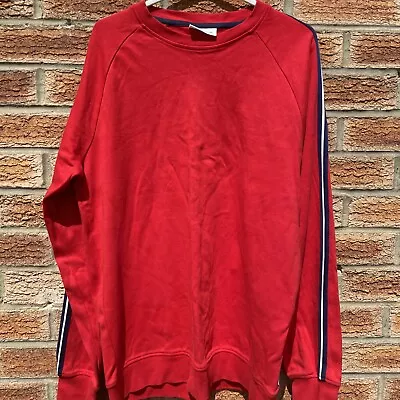 Buy Lindbergh White Red Jumper Size Large Sweatshirt L Mens Long Sleeve • 16.99£