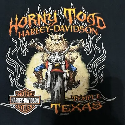 Buy Harley Davidson Motorcycle Horny Toad Fort Hood Texas Black Baby Doll Shirt XL • 23.14£