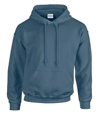 Buy  Indigo Blue Gildan Plain Pullover Hooded Heavy Blend Sweatshirt Mens Hoodie Top • 14.10£