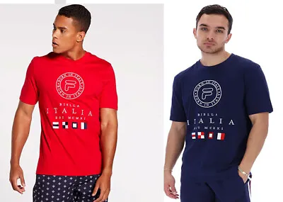 Buy Fila Men Crew Neck Headson Logo Cotton Jersey Basic T Shirt Top Tee Tshirt  • 9.99£