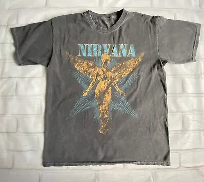 Buy Nirvana In Utero Angel Grey T-Shirt, Medium/Large • 25£
