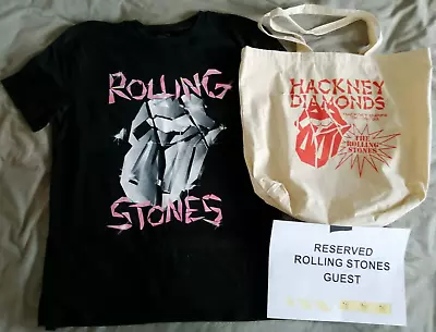 Buy Rolling Stones Hackney Empire Diamonds Event, XL T-Shirt, Tote Bag, Press Guest • 99.99£