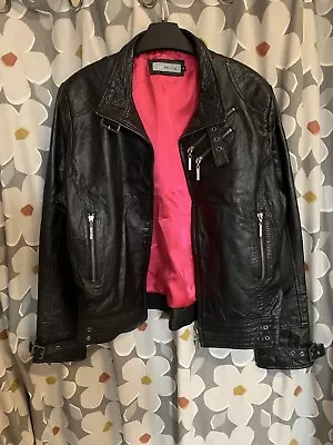 Buy Red Herring Black Leather Jacket 16 • 10£