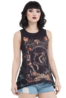 Buy Jawbreaker Gothic Punk Tattoo Carnival Spectacle Mesh Roses Top T Shirt Sta2631 • 12.49£