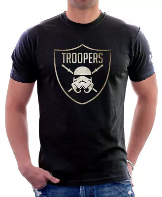 Buy Star Wars Inspired Stormtrooper Empire Jedi Shield Printed Cotton T-shirt OZ9768 • 13.95£