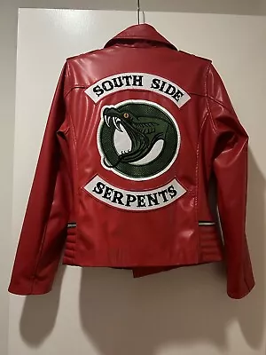 Buy Red Burgundy South Side Serpents Embroidered Womens Jacket Size Medium • 27.16£