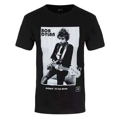 Buy Bob Dylan T-Shirt Blowing In The Wind Band Official New Black • 14.95£