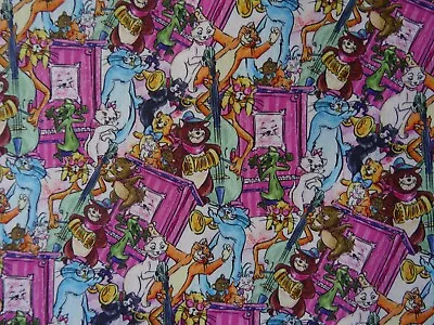 Buy Disney Cats The Aristocats Marie Cat Cotton Fabric By The 1/2 Yard Flat Shipping • 9.56£