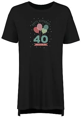 Buy Happy 40th Birthday Nightie Womens Fourty 40 And Getting Old Ladies Night Shirt • 13.99£