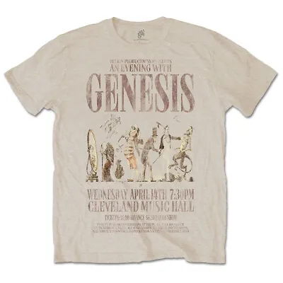 Buy Genesis T-Shirt An Evening With Rock Band New Beige Official • 14.95£