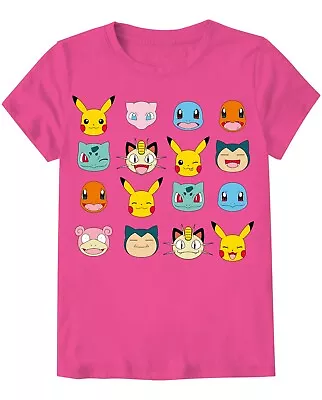 Buy Pokemon ☆ Girls' Mixin Heads T-Shirt ☆ (Little & Big Girls) XS-XL • 14.44£