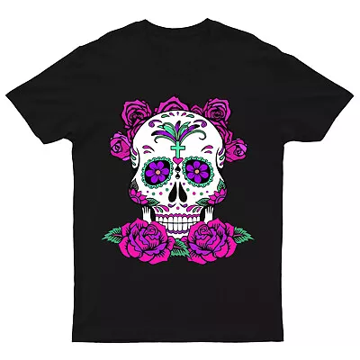 Buy Day Of The Dead Mexican T-Shirt Sugar Skull Dia De Los Muertos Gothic #V#DD218 • 11.99£