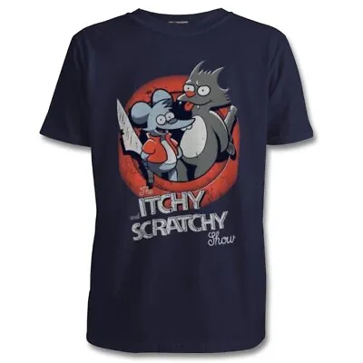 Buy The Simpsons -Itchy And Scratchy Show T Shirt - Size S M L XL 2XL - Multi Colour • 19.99£