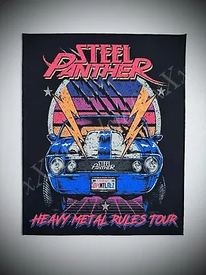 Buy LARGE SEW ON PRINTED BACK PATCH ~ JACKET ~ 11  X 14  STEEL PANTHER HEAVY METAL • 48£