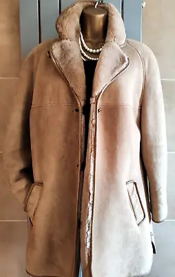 Buy Womens Ladies Warm Classic Vintage Sheepskin  Jacket  Coat 14 • 29.99£