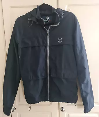 Buy Sergio Tacchini Full Zip Windbreaker Navy Men's Jacket Size Small Hoodie  Top • 14.99£