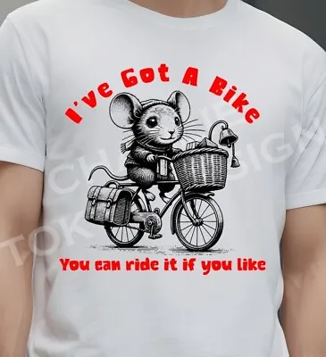 Buy Inspired By Pink Floyd Syd Barrett Bike Gerald The Mouse Funny T-Shirt For Fans • 13.95£