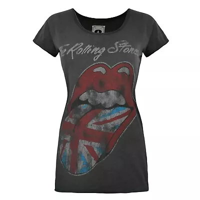 Buy Amplified Womens/Ladies The Rolling Stones UK Lick T-Shirt NS4733 • 23.03£