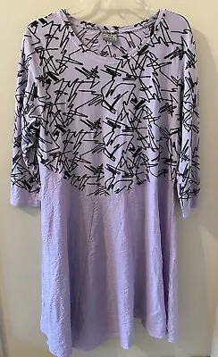 Buy Niche Nilgun Derman Women's XL Lavender Dress Asymmetric Abstract Design • 28.41£