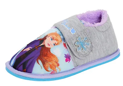Buy Disney Frozen 2 Girls Slippers Elsa Anna Kids Faux Fur Fleece Lined House Shoes • 12.95£