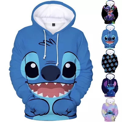Buy Kids Boys Girls Lilo Stitch Cartoon Hoodie Hooded Sweatshirt Pullover Tops♢/ • 10.80£