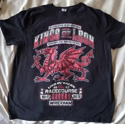Buy Kings Of Leon -  T Shirt Live In Wales Wrexham Racecourse Grd Black (m)40 Chest • 21.99£