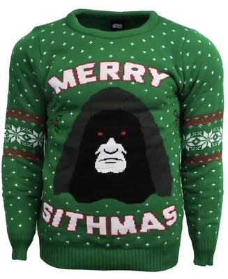 Buy Medium (UK) Star Wars Merry Sithmas Emperor Christmas Sweater Jumper Numskull • 33.99£