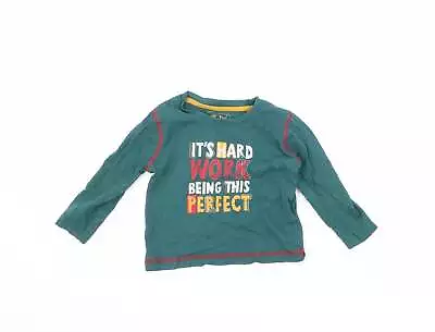 Buy Little Rebel Boys Green Cotton Basic T-Shirt Size 12-18 Months Crew Neck - Sloga • 4.50£