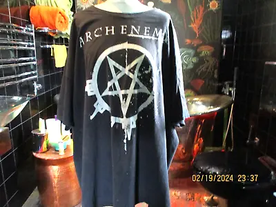 Buy Mens Arch Enemy T Shirt 4xl  Spellout Graphic Band Wrecked Holes Marks Cool • 9.99£