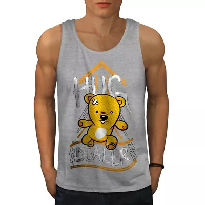 Buy Wellcoda Hug Dealer Bear Funny Mens Tank Top,  Active Sports Shirt • 14.99£