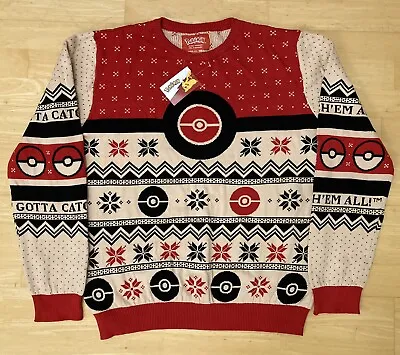 Buy 2XL 47  Inch Chest Pokemon Ugly Christmas Xmas Jumper Sweater By Nintendo XXL • 34.99£