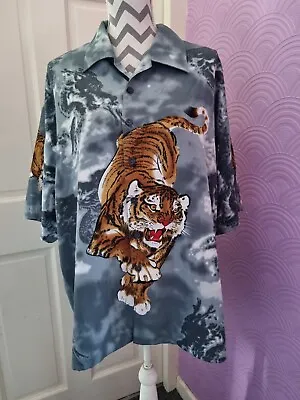 Buy Mens Tiger Print Shirt. Size Xxl • 15£