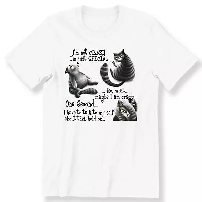 Buy Funny Cat Men's Ladies T-shirt I'm Not Crazy I'm Just Special Funny Gift T-shirt • 12.99£
