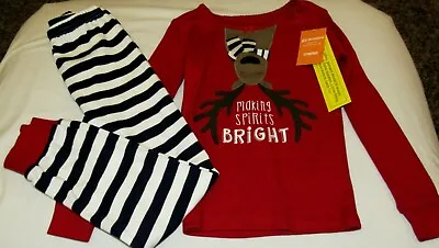 Buy Gymboree Making Spirits Bright Reindeer Christmas Pajamas Pjs Gymmies NWT Girl 6 • 10.23£