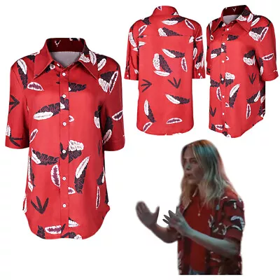 Buy The Fall Guy(2024) Jody Moreno Cosplay T-Shirt Red Floral Print Shirts Short Tee • 26.39£