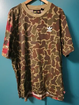 Buy Adidas Originals X Pharrell Williams T Shirt  Hiking Camouflage Green Size M • 21£