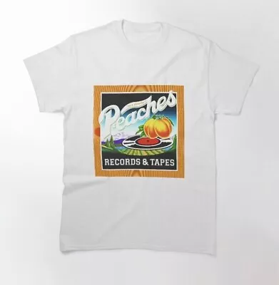 Buy Peaches Records T Shirt | Vintage Records | Retro Vinyl T Shirt | Vintage Vinyl • 12.95£
