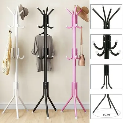 Buy Coat Stand 14 Hooks Coat Hat Jacket Umbrella Floor Standing Rack Clothes Hanger • 9.99£