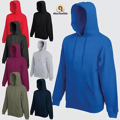 Buy Fruit Of The Loom Men's Casual Fit Hoodie Twin Needle Stitching Long Sleeve Top • 22.75£