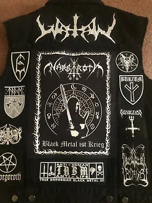 Buy Custom Battle Jacket W/ Personal Woven Embroidered Patch Selection Death Metal L • 345£