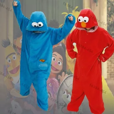 Buy Anime Cosplay Pyjamas Costume Hoodies Onesie0 Fancy Party Sesame Monster 2024！ • 19.19£
