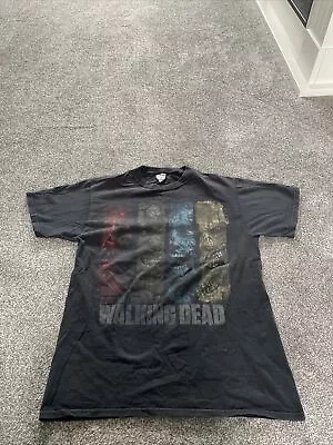 Buy Jerzees Walking Dead T Shirt Men’s Graphic Print Black Crew Neck S/S Med Cotton • 3.99£