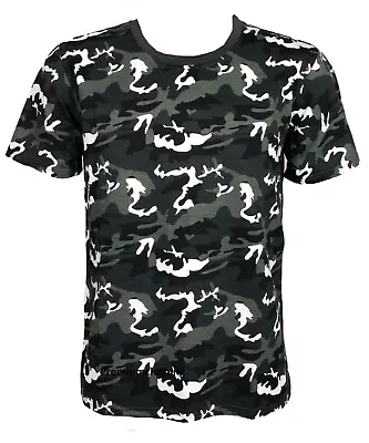 Buy Mens Military Camouflage T Shirt Army Camo Combat Tee Summer Beach Top Jungle • 5.99£